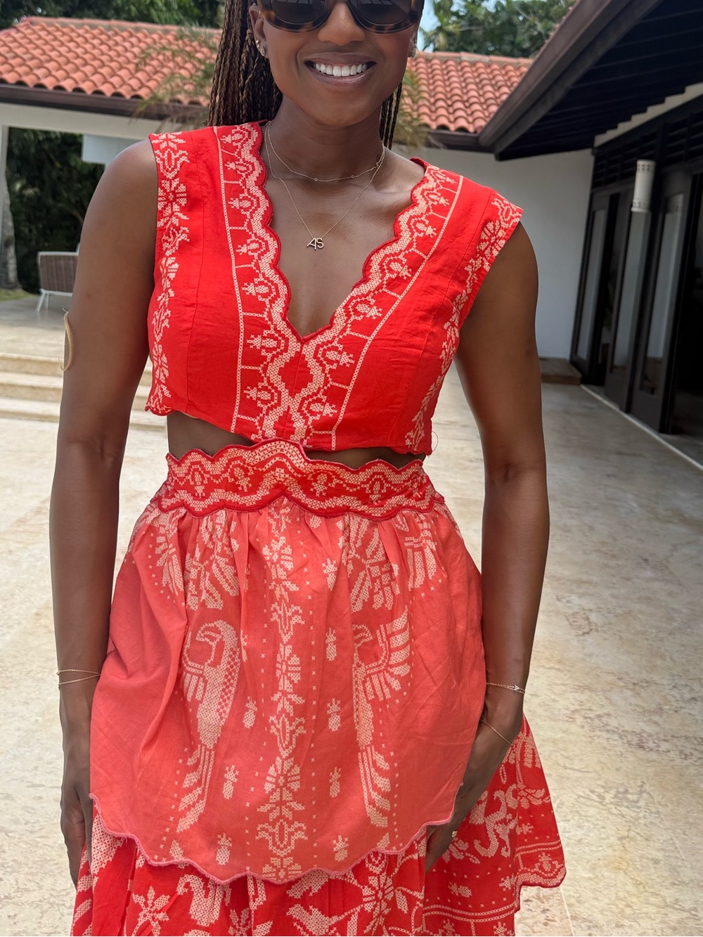 Farm Rio x Anthropologie Eyelet Tiered Ruffle Midi Dress - Picture 12 of 12